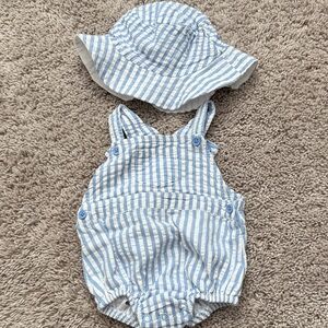 Baby Starters Striped Blue and White Outfit